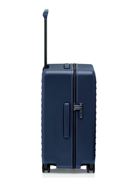 Valise Porsche Design Roadster Hardcase Trunk S Bleu Mat, vue de profil