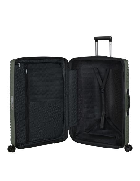 Valise Samsonite Upscape 81 cm Climbing Ivy, intérieur et compartiments ouverts
