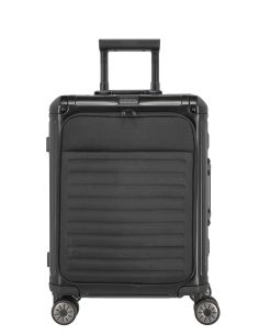 Valise cabine aluminium avec poche ordinateur 55 cm Travelite Next Noir, référence 079846-01