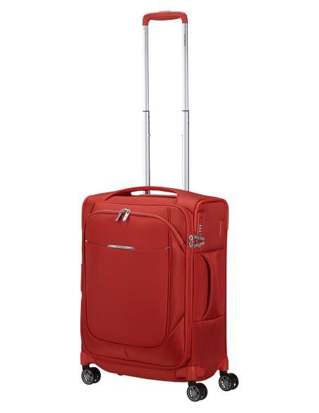 Valise Samsonite Re-Lite 55 cm Rouge Pavot, poignée télescopique déployée