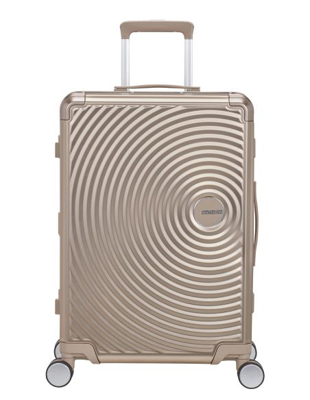 Valise soute 4 roues 68 cm American Tourister Soundbox Alu Bronze, référence 155710-1133