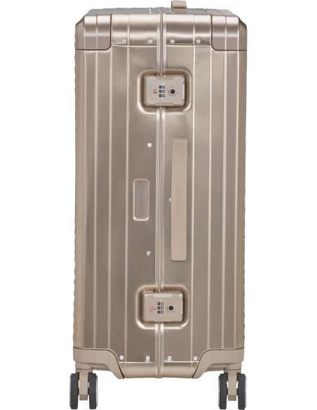 Valise American Tourister Soundbox Alu 68 cm Bronze, vue de profil