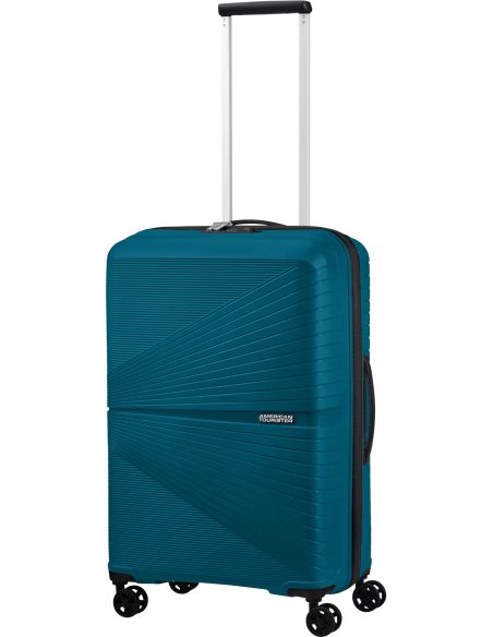 Valise American Tourister Airconic 67 cm Deep Ocean, poignée télescopique entièrement déployée