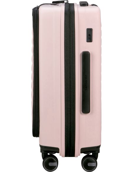 Valise Samsonite Restackd 55 cm Rose, vue de profil