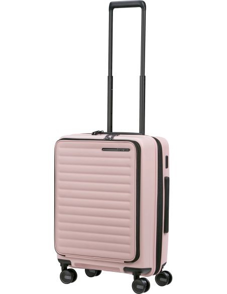 Valise Samsonite Restackd 55 cm Rose, poignée télescopique déployée