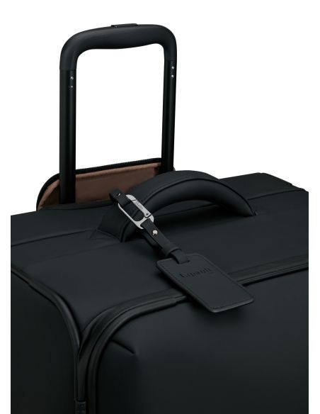 Valise Trunk 79 cm Lipault Lost in Berlin Noir, poignée supérieure et étiquette