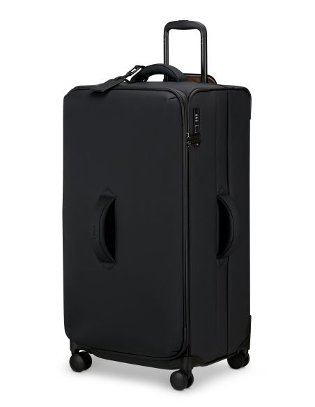 Valise Trunk 79 cm Lipault Lost in Berlin Noir, vue de trois quarts