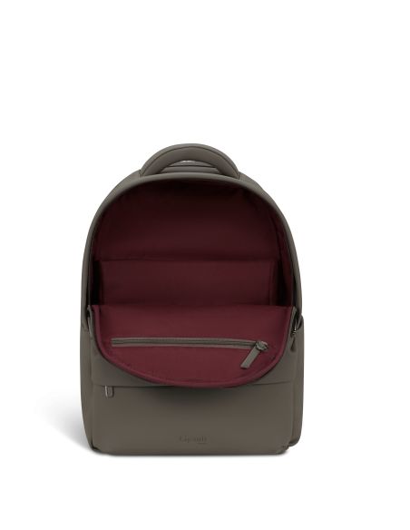 Sac à dos 15,6 pouces Lipault Lost in Berlin Ash Stone, compartiment principal ouvert