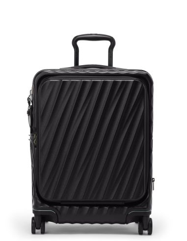 Valise cabine large extensible 55 cm TUMI 19 Degree Front Access Black Texture, référence 158992-6153
