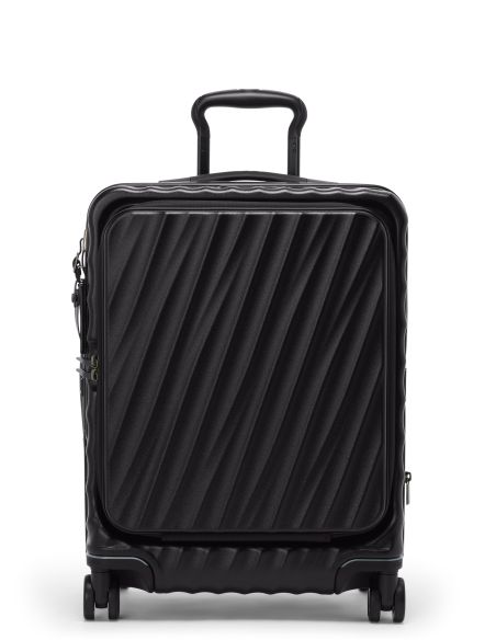 Valise cabine large extensible 55 cm TUMI 19 Degree Front Access Black Texture, référence 158992-6153