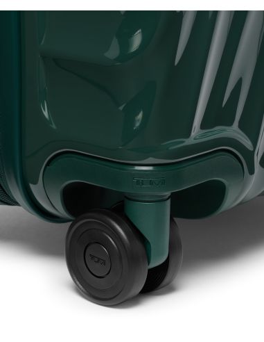 Valise soute extensible 76 cm TUMI 19 Degree Front Access Deep Pine, détail d’une roue double et de son logement