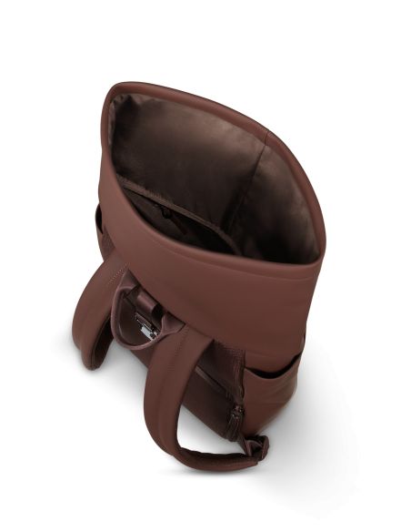 Sac à dos Rolltop Lipault Lost in Berlin Spiced Mocha, compartiment principal ouvert