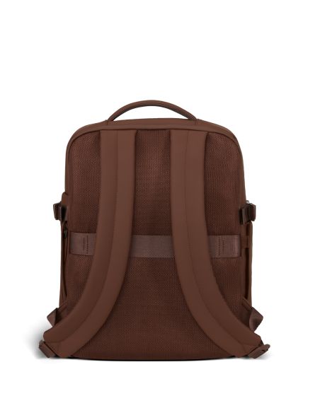 Sac à dos Pro 16 pouces Lipault Lost in Berlin Spiced Mocha, dos et bretelles