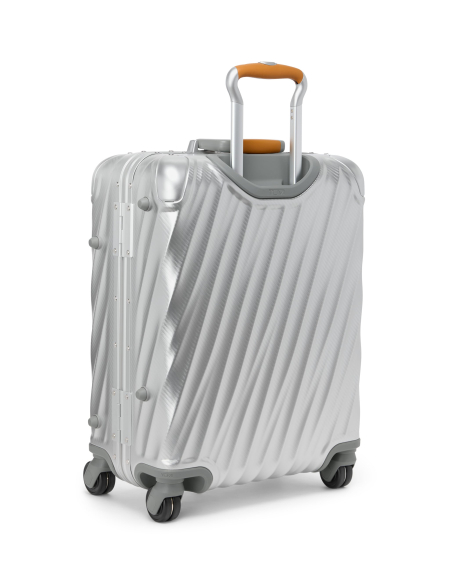Valise cabine Continental 56 cm TUMI 19 Degree Aluminium texturé Texture Silver, vue arrière de trois quarts