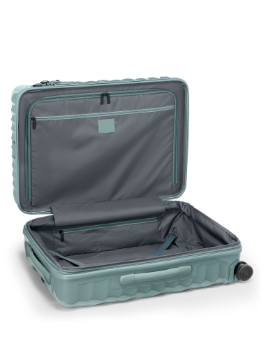 Valise soute extensible Medium 66 cm TUMI 19 Degree Thyme, intérieur ouvert avec séparateur zippé