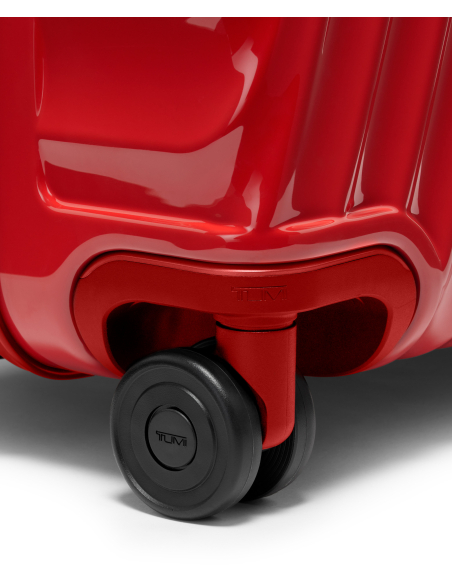 Valise soute extensible Large 76 cm TUMI 19 Degree Red, détail des roues doubles