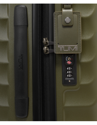 Valise cabine extensible International 55 cm TUMI 19 Degree Texture Olive Texture, détail de la serrure TSA
