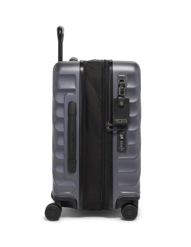 Valise cabine large extensible Continental 55 cm TUMI 19 Degree Texture Grey Texture, vue de profil et fermeture zippée