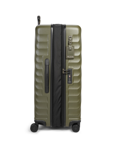 Valise soute extensible Large 76 cm TUMI 19 Degree Texture Olive Texture, vue de profil et fermeture zippée