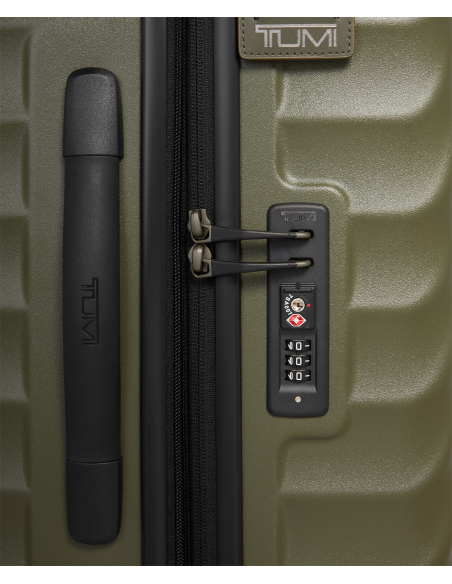 Valise soute extensible Large 76 cm TUMI 19 Degree Texture Olive Texture, détail de la serrure TSA
