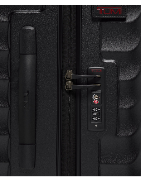 Valise Trunk Large 79,5 cm TUMI 19 Degree Texture Black Texture, détail de la serrure TSA