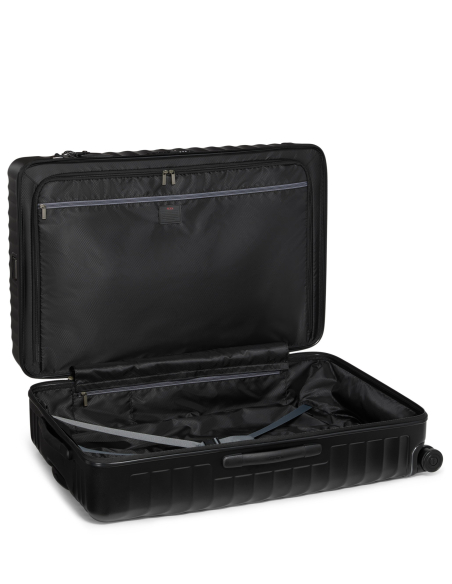 Valise soute XXL 85 cm TUMI 19 Degree Texture Black Texture, intérieur ouvert avec séparateur zippé