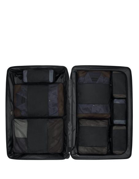 Valise soute XXL 85 cm TUMI 19 Degree Texture Black Texture, intérieur avec accessoires de rangement présentés