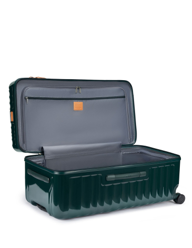 Valise Trunk Large 79,5 cm TUMI 19 Degree Hunter Green, intérieur ouvert avec séparateur zippé