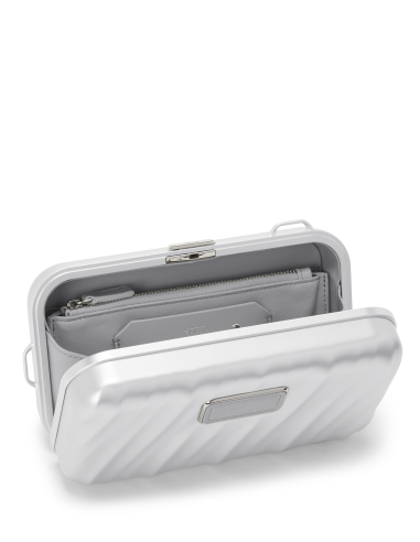 Sac Sling Compact TUMI 19 Degree Aluminium Silver, intérieur ouvert et poches