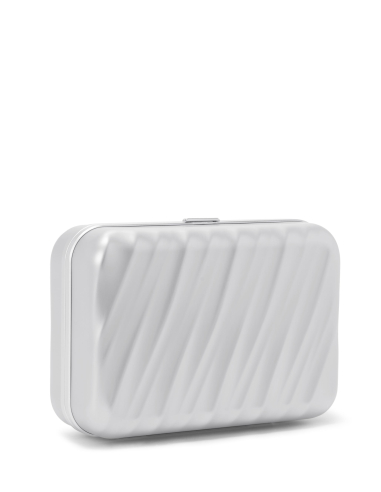 Étui à cigares TUMI 19 Degree Aluminium Silver, vue de trois quarts de l’étui fermé