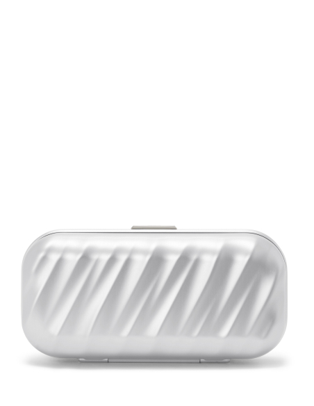 Étui à lunettes de soleil TUMI 19 Degree Aluminium Silver, coque fermée vue arrière