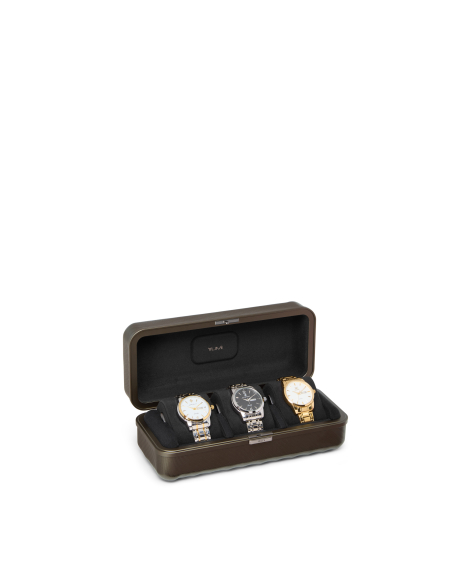 Boîte à montres voyage TUMI 19 Degree Aluminium Texture Gunmetal, référence 159019-A612