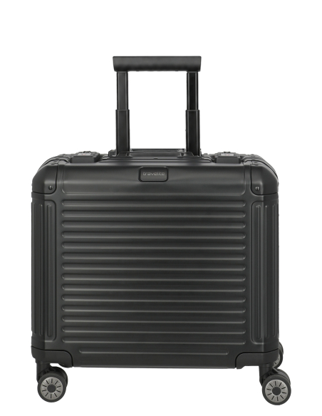 Pilot case aluminium 4 roues 43 cm Travelite Next Noir, référence 079813-01