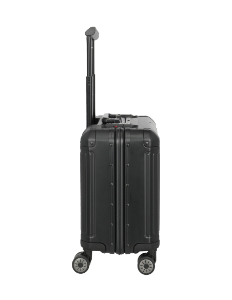 Pilot case Travelite Next 4 roues Noir, profil latéral gauche