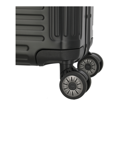Pilot case Travelite Next 4 roues Noir, détail des doubles roues