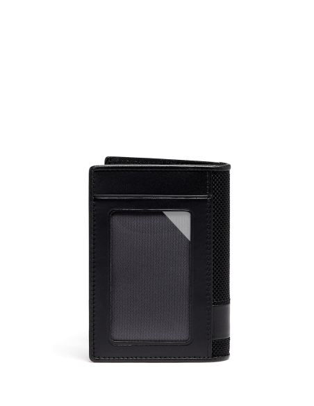 Porte-cartes avec fenêtres TUMI Alpha Black, vue arrière avec fenêtre transparente