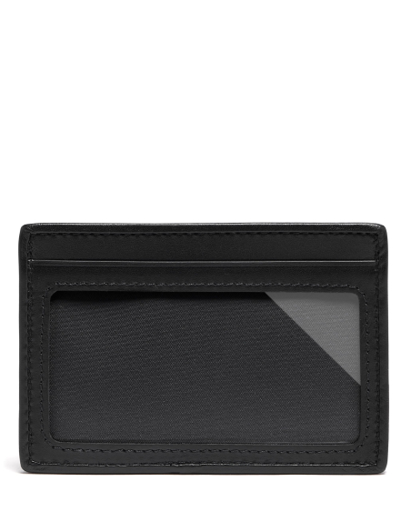 Porte-cartes slim TUMI Alpha Black, vue arrière avec fenêtre d’identification