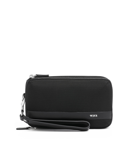 Pochette Triple Zip TUMI Alpha Black, référence 135648-1041