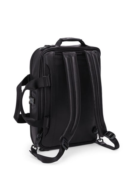 Porte-documents Three-Way TUMI Alpha Black, bretelles déployées pour le port en sac à dos