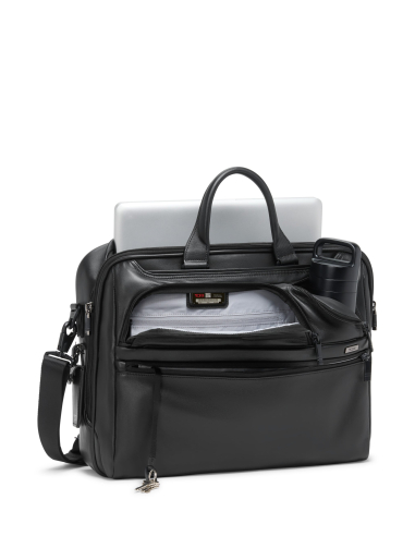 Porte-documents Large TUMI Alpha Black, poche avant ouverte