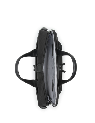 Porte-documents Medium TUMI Alpha Black, compartiment ordinateur ouvert vu du dessus