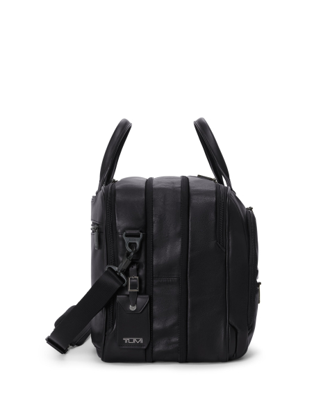 Porte-documents extensible Medium TUMI Alpha Black, vue de profil et soufflet extensible