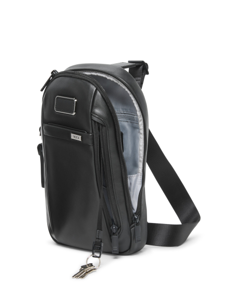 Sling TUMI Alpha Black, compartiment principal ouvert