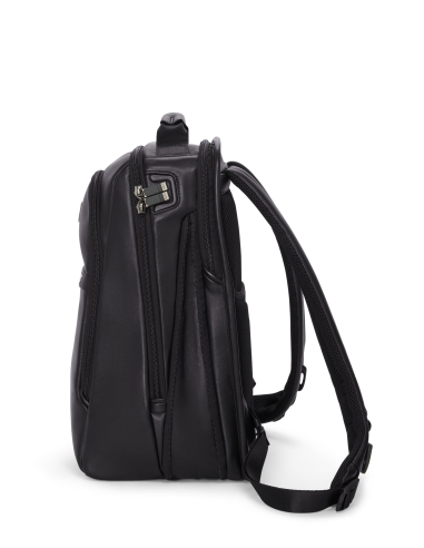 Sac à dos extensible Medium TUMI Alpha Black, vue de profil avec soufflet extensible
