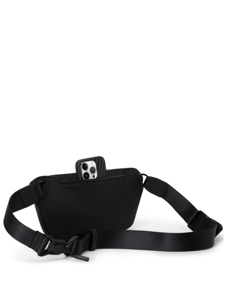 Sac sling ceinture TUMI Alpha Black, vue arrière avec rangement téléphone