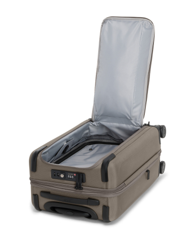 Valise cabine extensible 55cm TUMI Alpha Grey Alloy, compartiment principal accessible par le devant