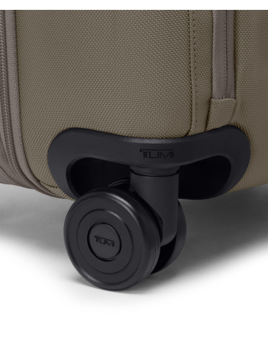 Valise cabine extensible 55cm TUMI Alpha Grey Alloy, détail des doubles roues