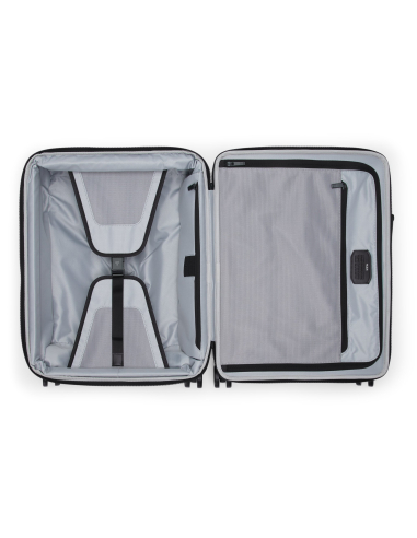 Valise cabine large extensible 55cm TUMI Alpha Black, ouverture à plat et rangements intérieurs