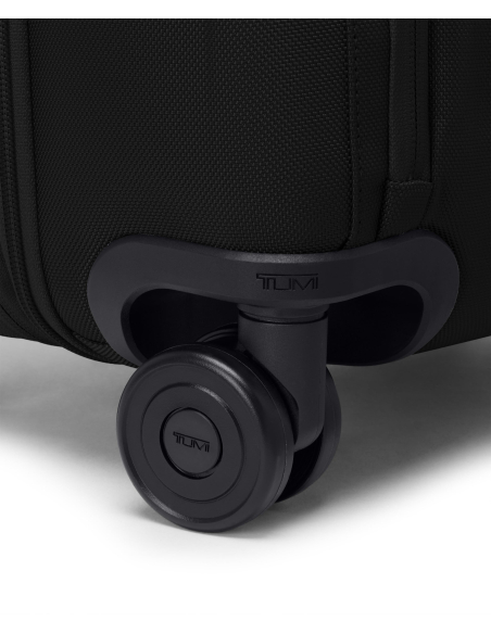 Valise cabine large extensible 55cm TUMI Alpha Black, détail des doubles roues