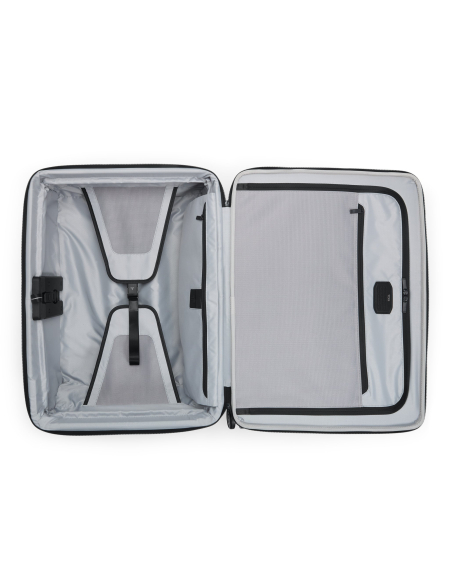 Valise soute Medium extensible 66cm TUMI Alpha Black, ouverture à plat et rangements intérieurs